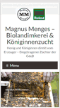 Mobile Screenshot of imkerei-menges.de